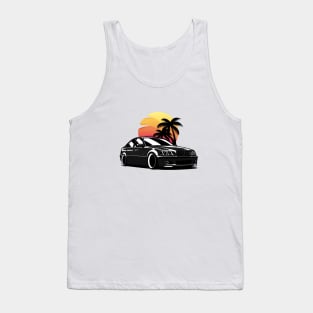 Black E46 Classic Sedan Sunset Tank Top